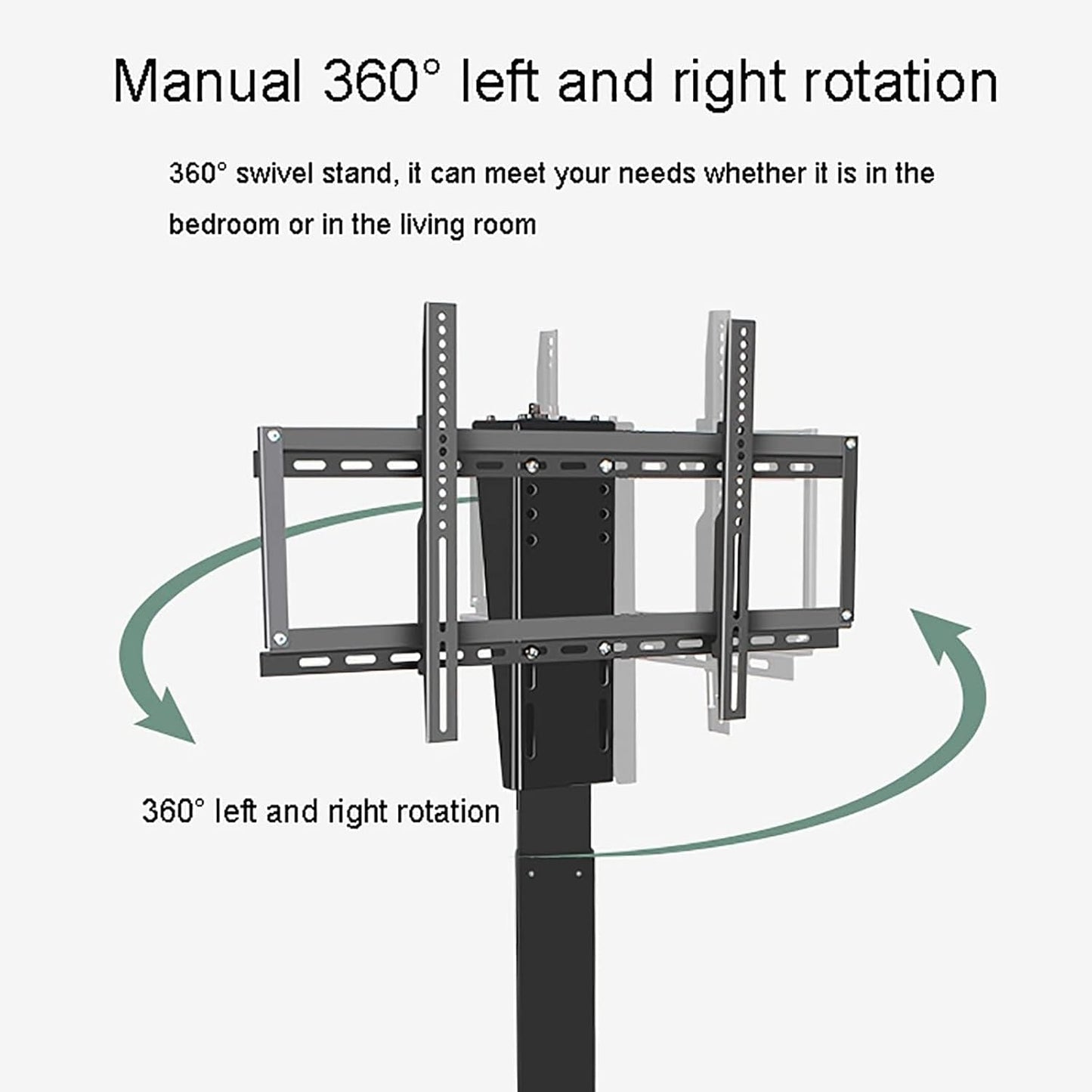 Motorized Tv Mount - Telescopic Electric TV Lift - Manual 360° Left and Right Rotation, Hide in Closet TV Lift, Fits 26-70 Inch LED Screens, with Load 60kg/132lbs (One Color 775)