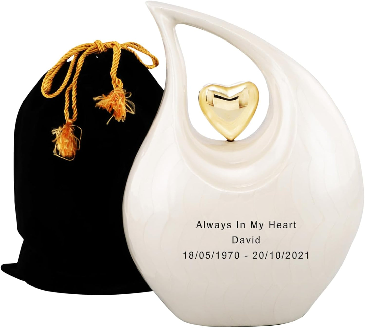 Customize &amp; Personalize Heart of Love Cremation Urns for Human Ashes - Decorative Urns,Urns for Human Ashes Female &amp; Male,Urns for Ashes Men &amp; Women,Funeral Urn (Adult Customize, Lavender)