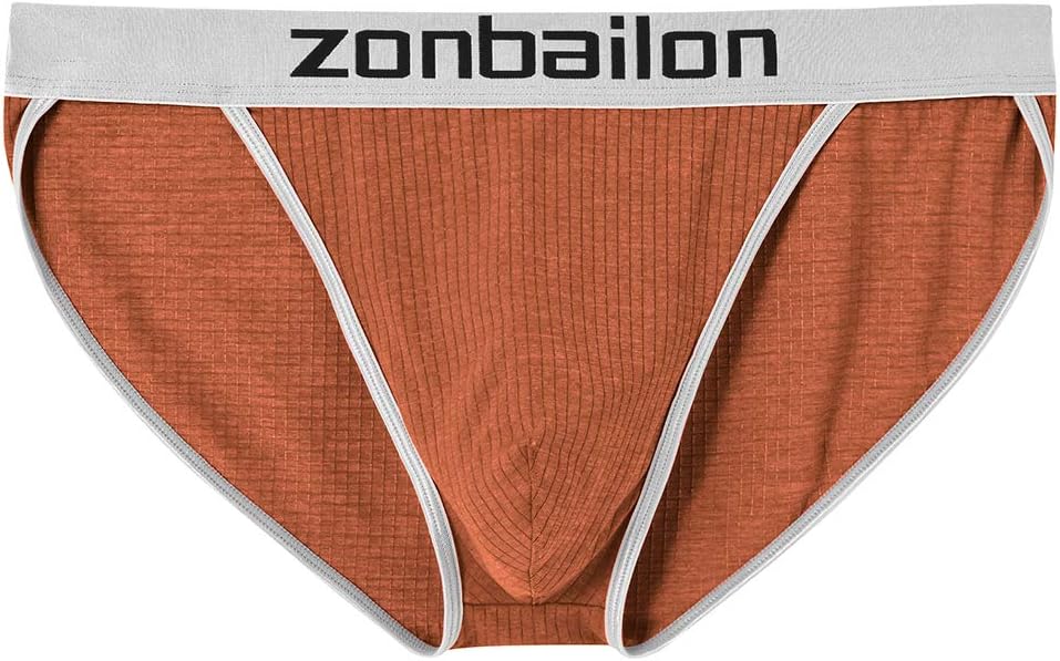 ZONBAILON Men's Bulge Enhancing Brief Dual Pouch Underwear Breathable Bikini’s Boxer Modal Trunk