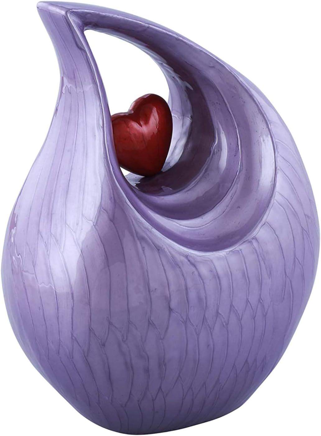 Customize &amp; Personalize Heart of Love Cremation Urns for Human Ashes - Decorative Urns,Urns for Human Ashes Female &amp; Male,Urns for Ashes Men &amp; Women,Funeral Urn (Adult Customize, Lavender)