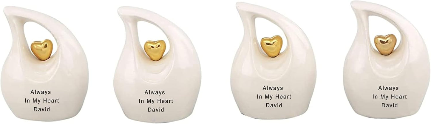 Customize &amp; Personalize Heart of Love Cremation Urns for Human Ashes - Decorative Urns,Urns for Human Ashes Female &amp; Male,Urns for Ashes Men &amp; Women,Funeral Urn (Adult Customize, Lavender)