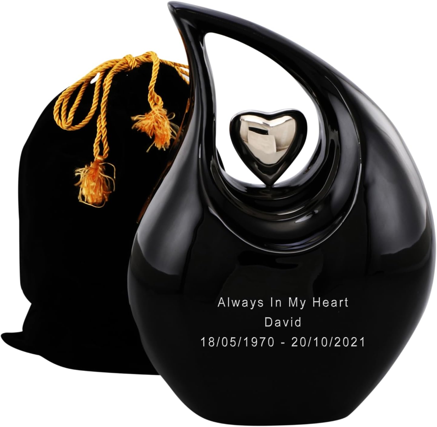 Customize &amp; Personalize Heart of Love Cremation Urns for Human Ashes - Decorative Urns,Urns for Human Ashes Female &amp; Male,Urns for Ashes Men &amp; Women,Funeral Urn (Adult Customize, Lavender)