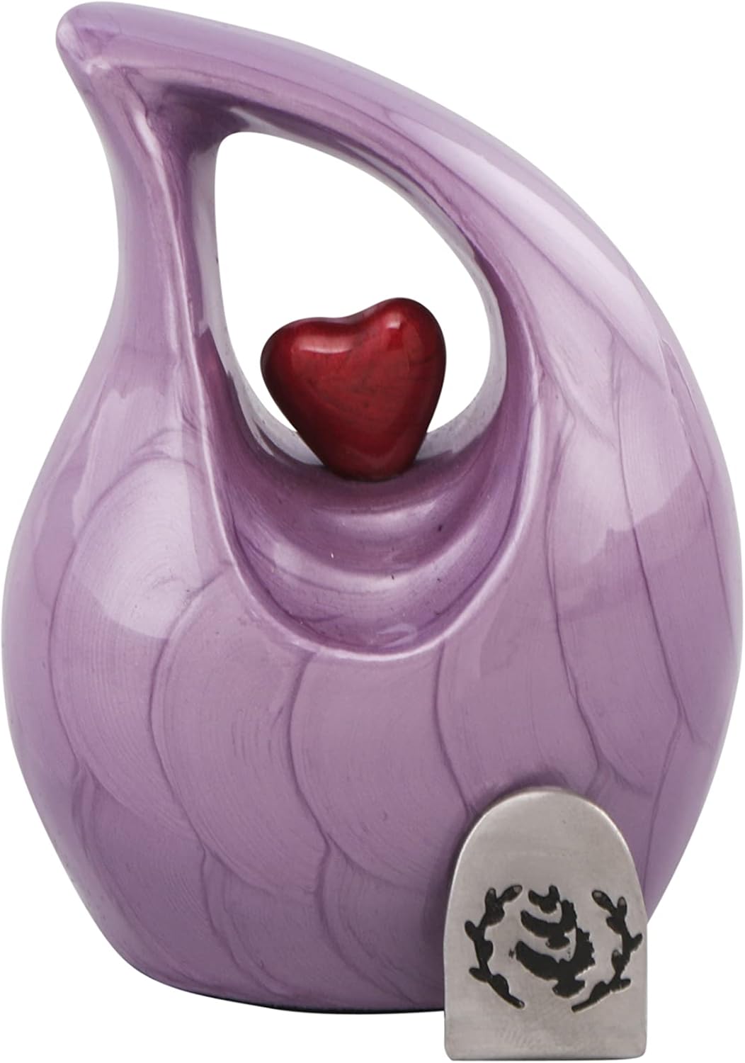 Customize &amp; Personalize Heart of Love Cremation Urns for Human Ashes - Decorative Urns,Urns for Human Ashes Female &amp; Male,Urns for Ashes Men &amp; Women,Funeral Urn (Adult Customize, Lavender)