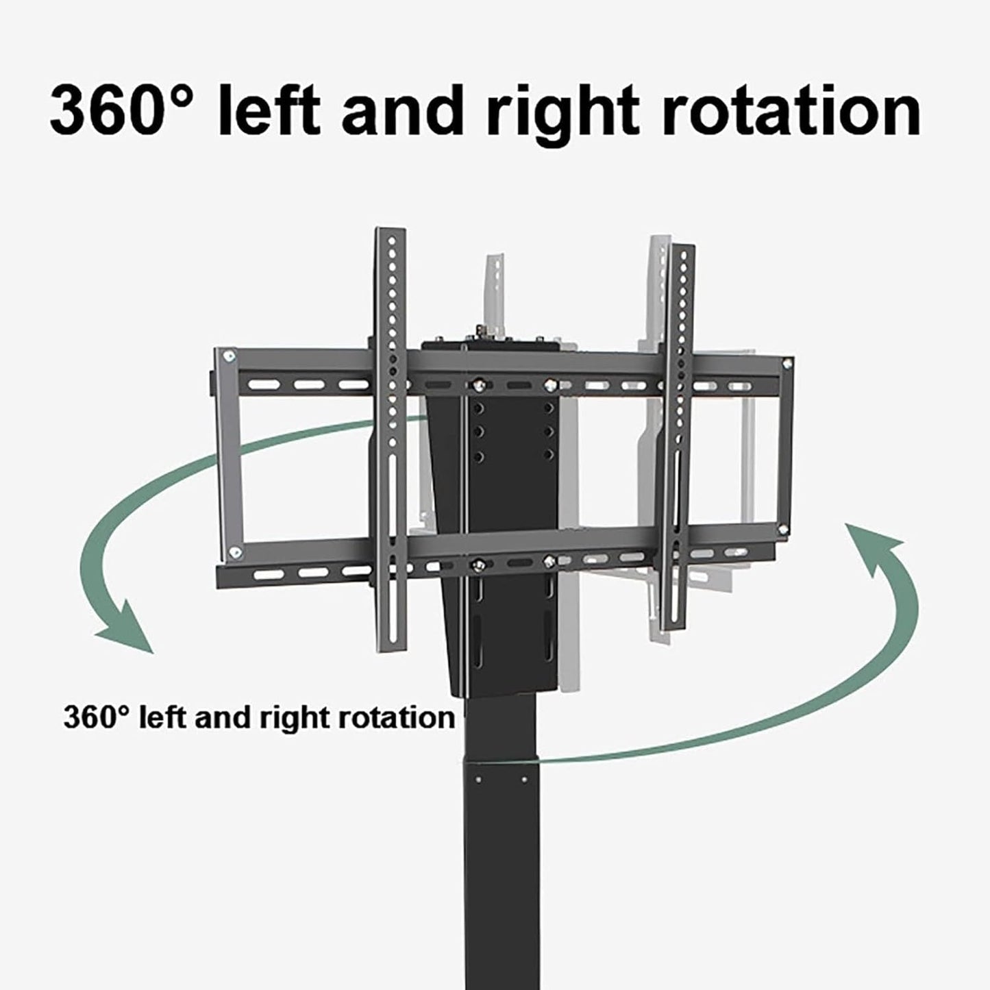 Portable Tv Floor Stand - Manual 360° Left and Right Rotation Tv Floor Stand, Hide in Closet Tv Lift, Telescopic Electric Tv Lift, Fits 26-70 Inch Led Screens, with Load 60Kg/132Lbs