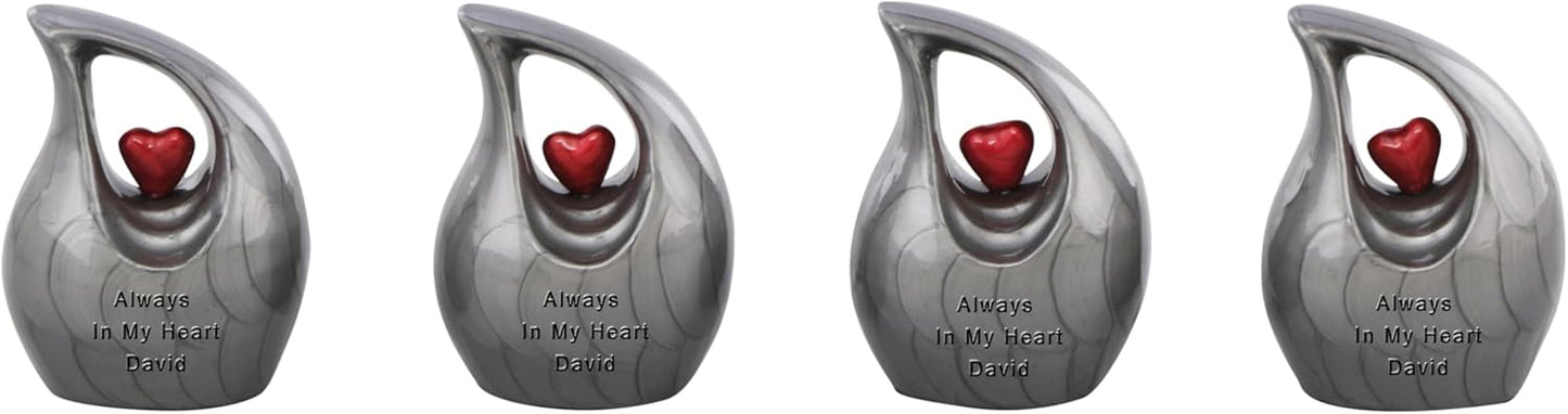 Customize &amp; Personalize Heart of Love Cremation Urns for Human Ashes - Decorative Urns,Urns for Human Ashes Female &amp; Male,Urns for Ashes Men &amp; Women,Funeral Urn (Adult Customize, Lavender)