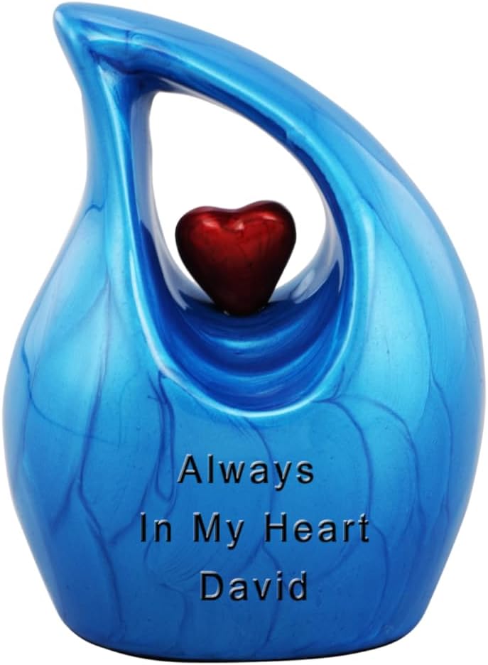 Customize &amp; Personalize Heart of Love Cremation Urns for Human Ashes - Decorative Urns,Urns for Human Ashes Female &amp; Male,Urns for Ashes Men &amp; Women,Funeral Urn (Adult Customize, Lavender)