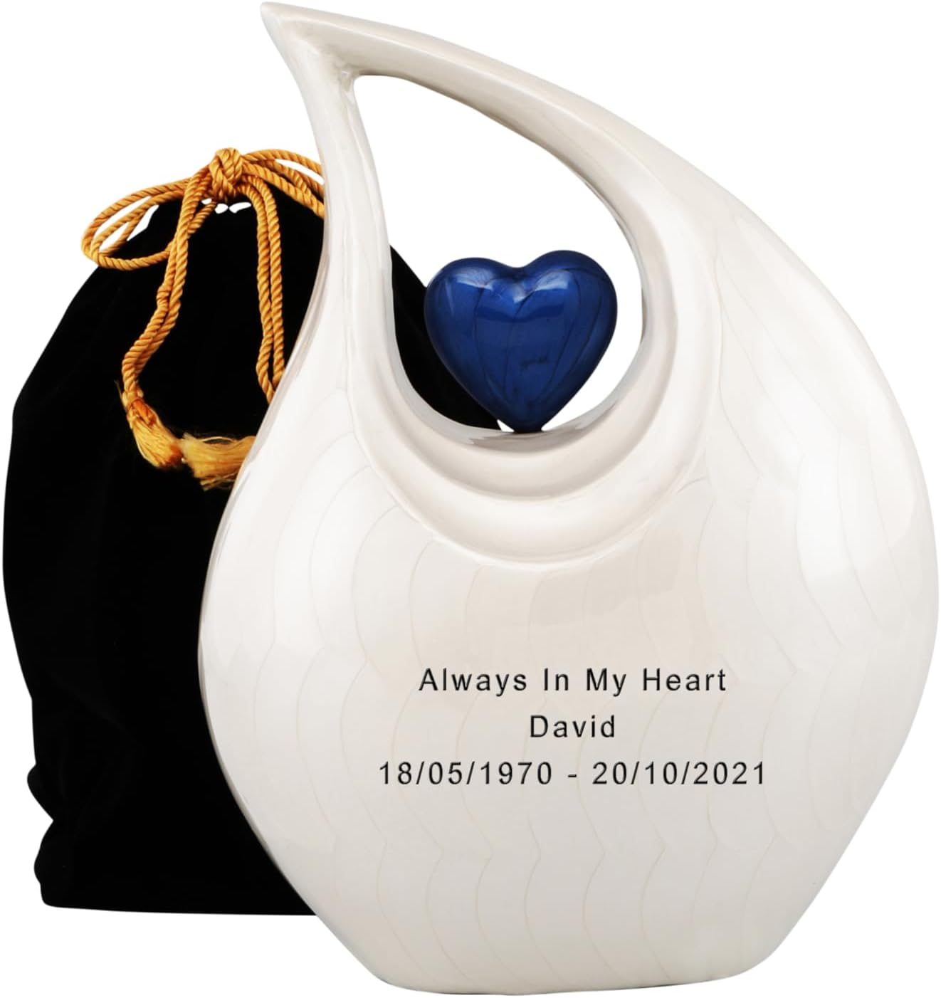 Customize &amp; Personalize Heart of Love Cremation Urns for Human Ashes - Decorative Urns,Urns for Human Ashes Female &amp; Male,Urns for Ashes Men &amp; Women,Funeral Urn (Adult Customize, Lavender)