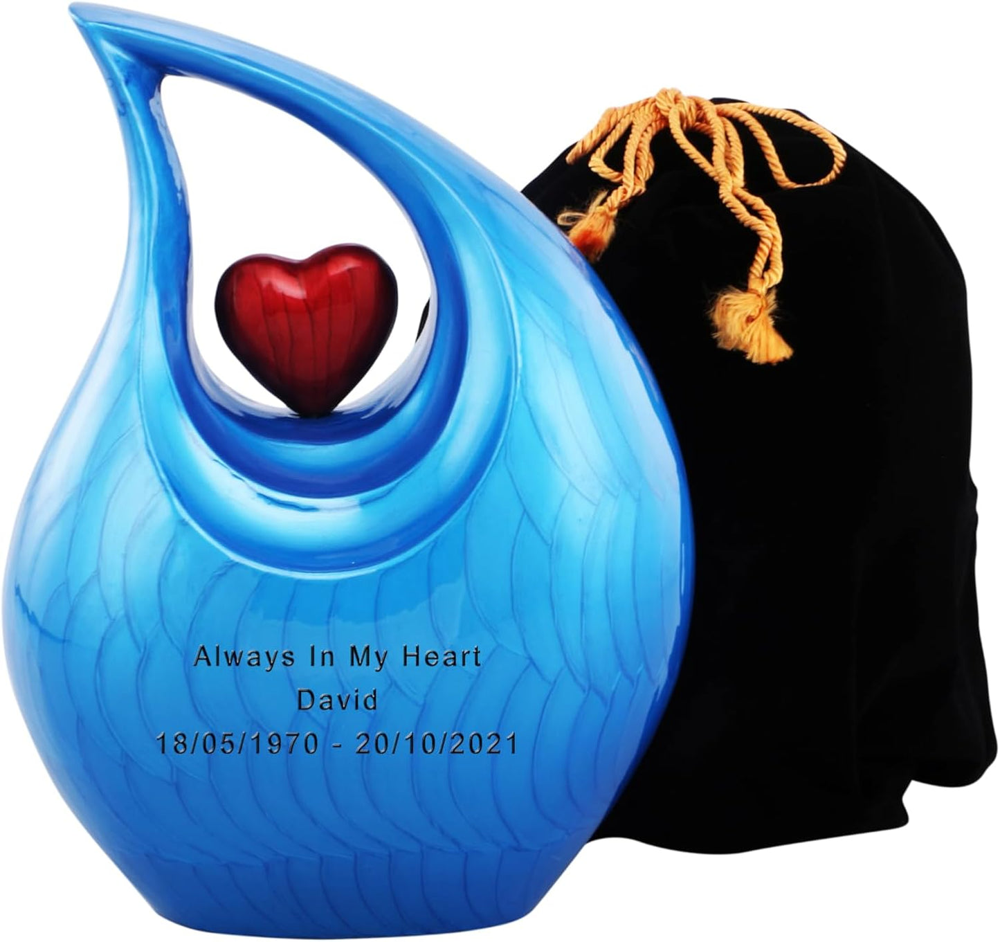 Customize &amp; Personalize Heart of Love Cremation Urns for Human Ashes - Decorative Urns,Urns for Human Ashes Female &amp; Male,Urns for Ashes Men &amp; Women,Funeral Urn (Adult Customize, Lavender)