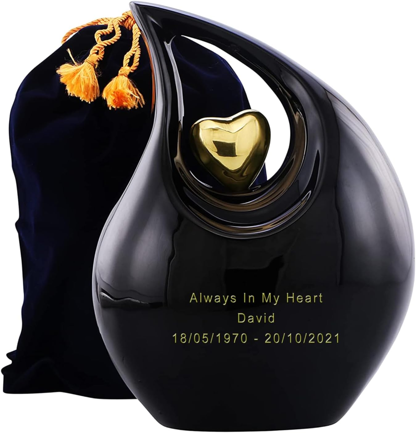 Customize &amp; Personalize Heart of Love Cremation Urns for Human Ashes - Decorative Urns,Urns for Human Ashes Female &amp; Male,Urns for Ashes Men &amp; Women,Funeral Urn (Adult Customize, Lavender)