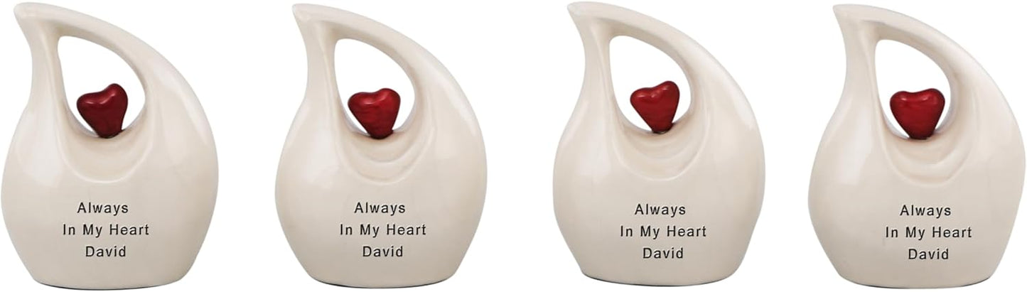 Customize &amp; Personalize Heart of Love Cremation Urns for Human Ashes - Decorative Urns,Urns for Human Ashes Female &amp; Male,Urns for Ashes Men &amp; Women,Funeral Urn (Adult Customize, Lavender)