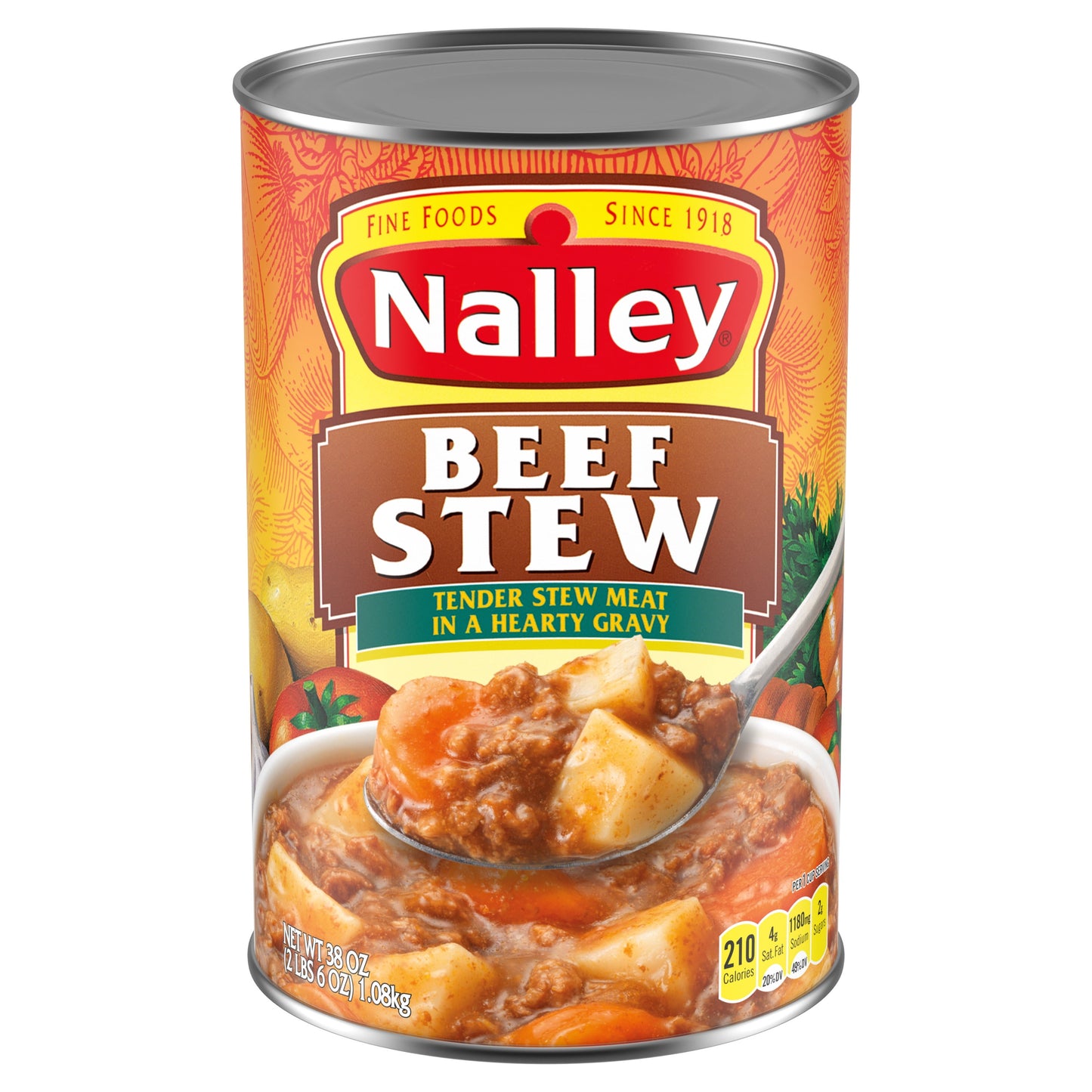 (4 Pack)  Beef Stew with Vegetables and Hearty Gravy, Canned Food, 38 Oz