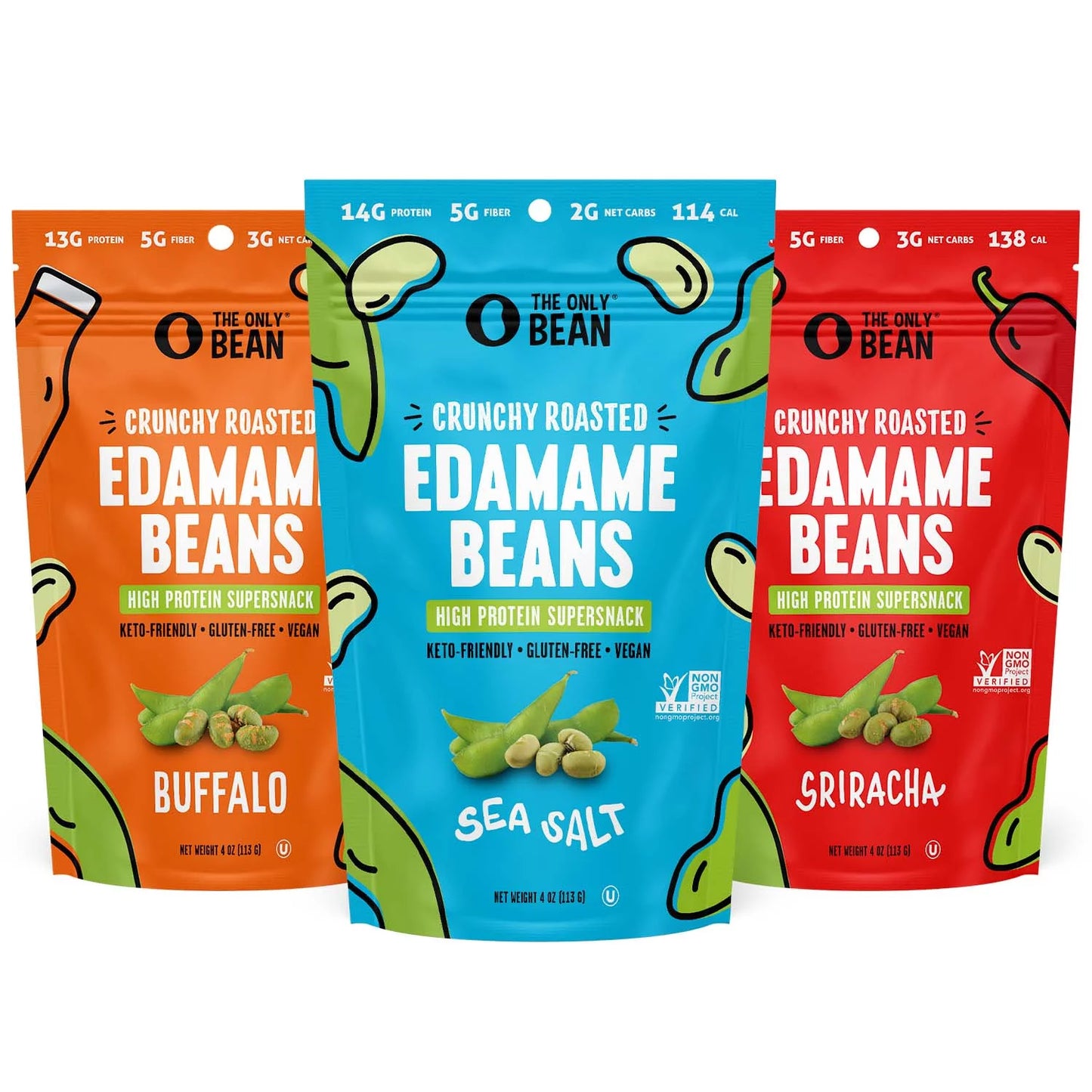 Crunchy Roasted Edamame Beans, 4 Oz (3 Pack)