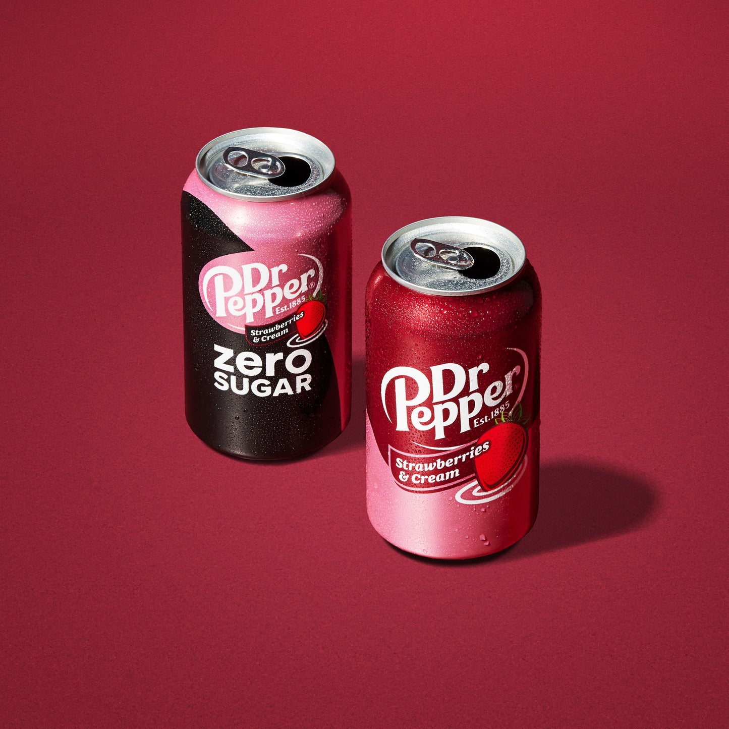 Dr Pepper Strawberries and Cream Soda Pop, 12 Fl Oz, 12 Pack Cans