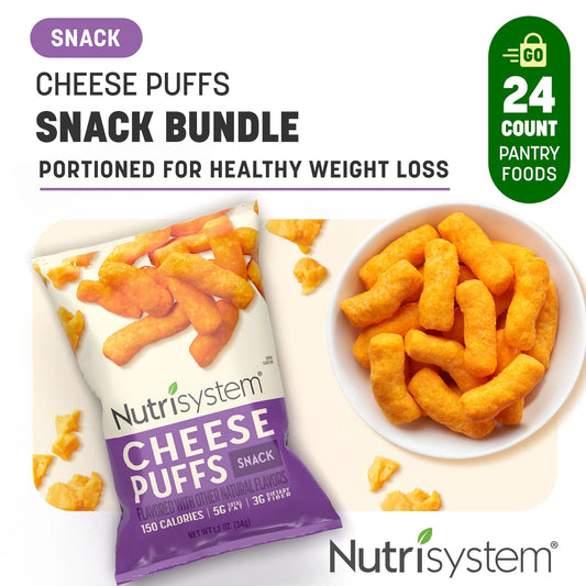 Cheese Puffs for Weight Loss Support, 24 Count Bags