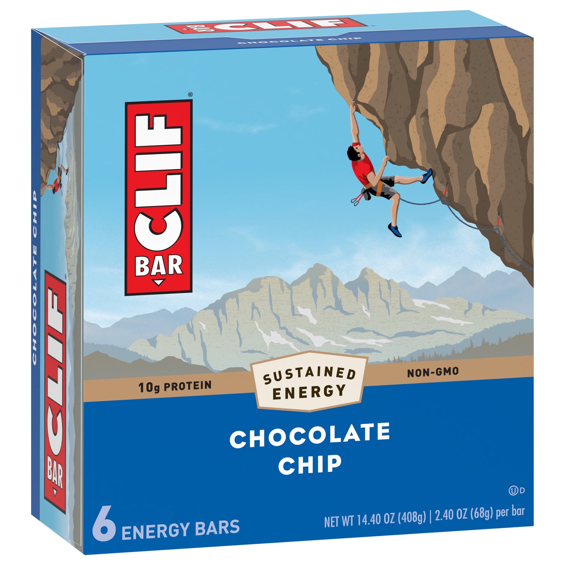 - Chocolate Chip - Made with Organic Oats - 10G Protein - Non-Gmo - Plant Based - Energy Bars - 2.4 Oz. (6 Pack)