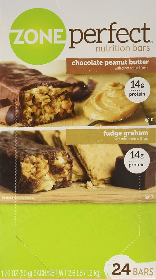 Nutrition Bars, Fudge Graham/Chocolate Peanut Butter - 1.76Oz, 24 Ct