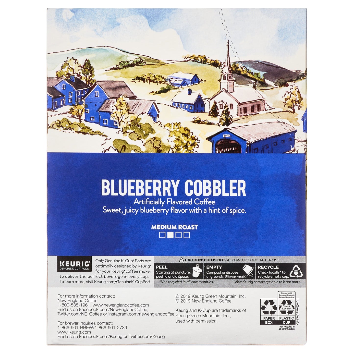 Blueberry Cobbler, Medium Roast, K-Cup Coffee Pods, 24 Count