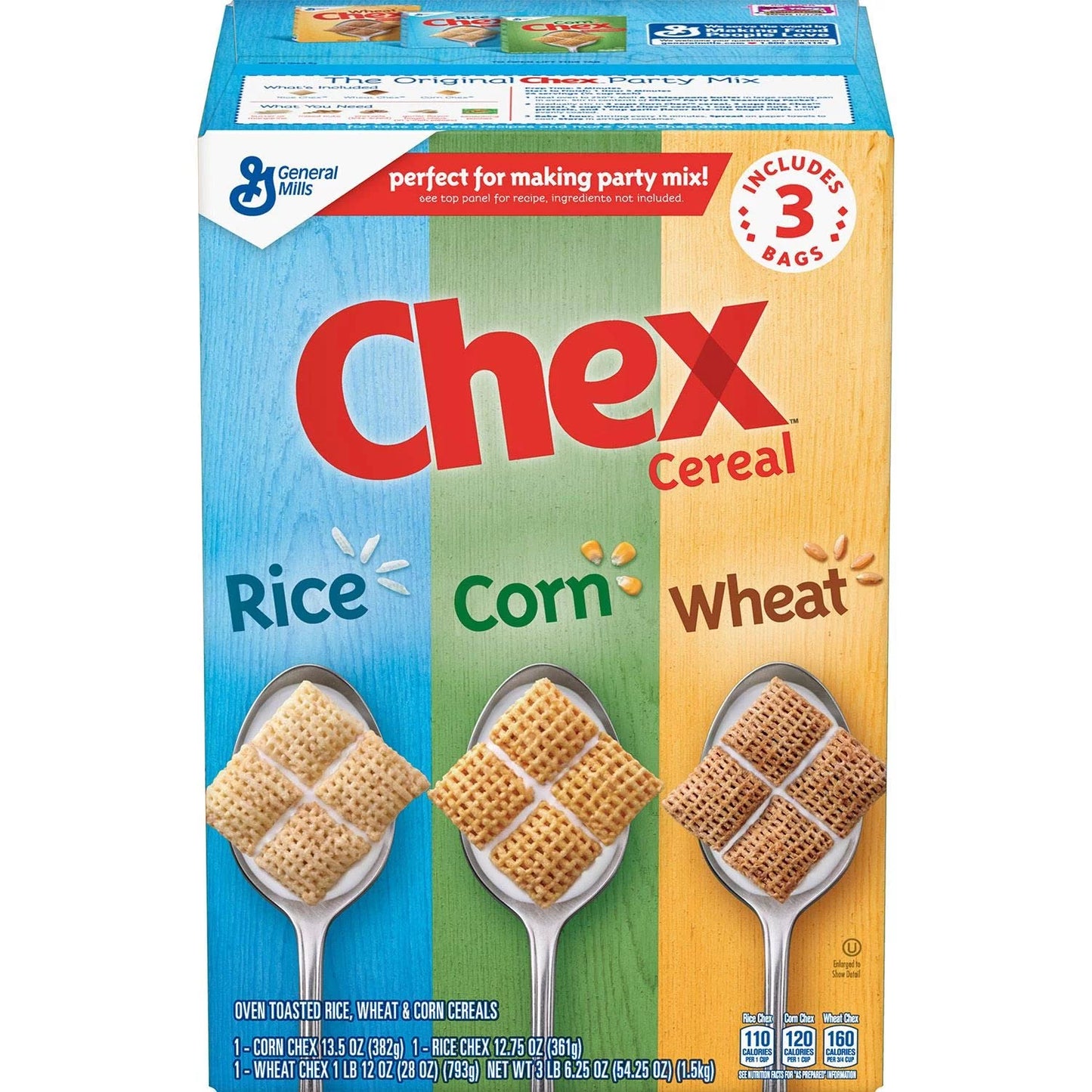 Triple Chex Rice, Wheat and Corn, 3 Pound