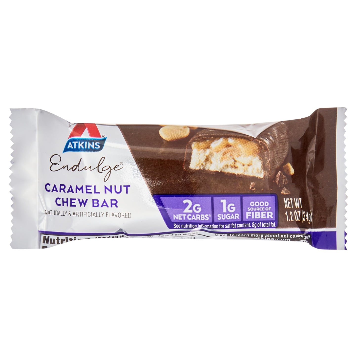 Endulge Treat, Caramel Nut Chew Bar, Keto Friendly, 10 Ct (Value Pk)