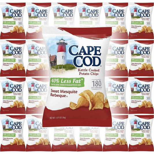 Cape Cod Potato Chips, Sweet Mesquite Barbeque BBQ Kettle Cooked, 1.375 Ounce