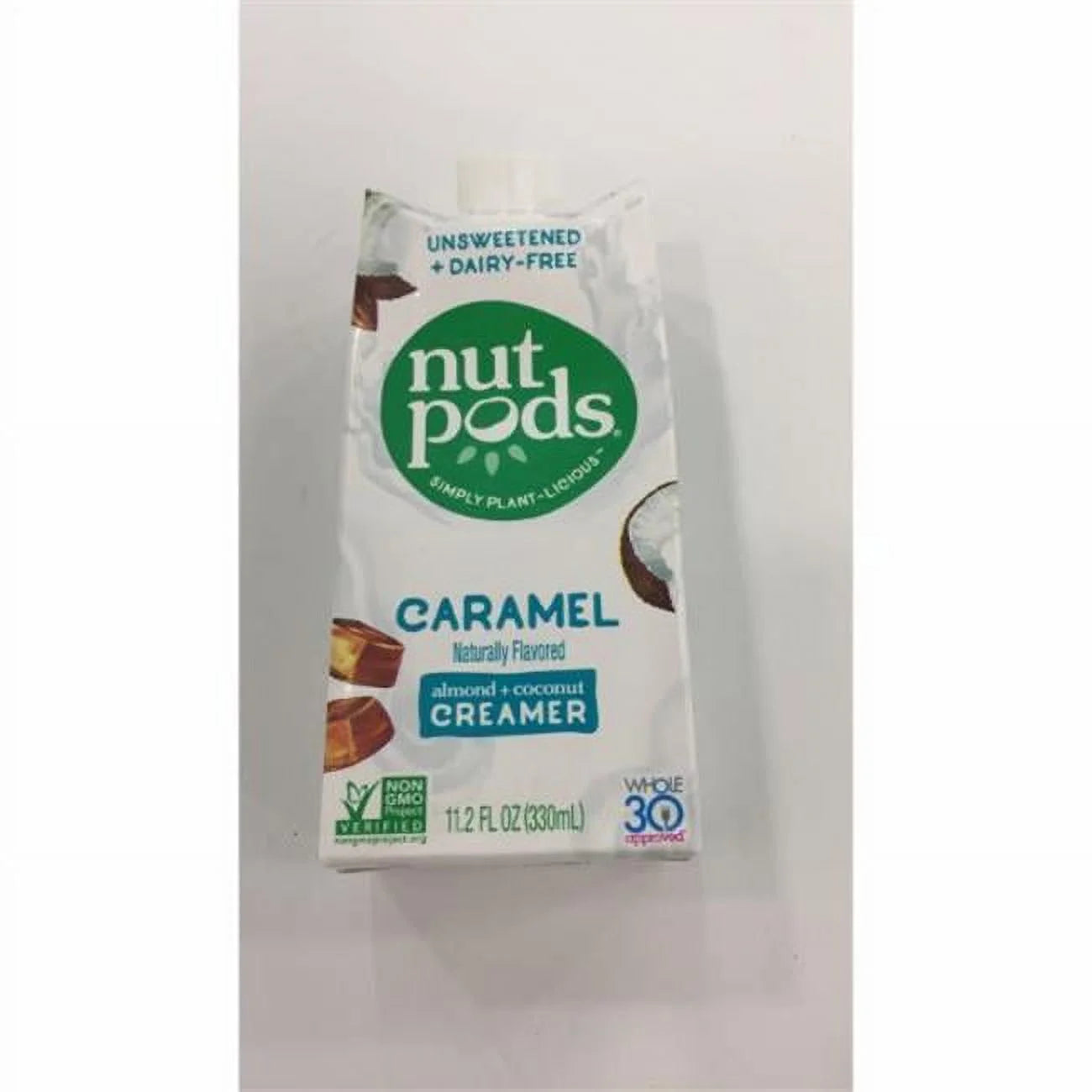 Nut Pods Unsweetened Dairy-Free Caramel Almond plus Coconut Creamer