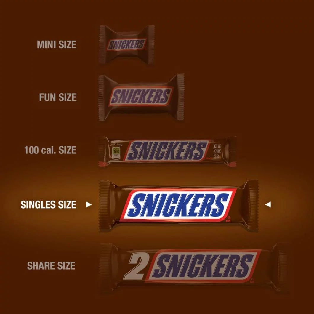 Singles Size Chocolate Candy Bars 1.86-Ounce Bar 48-Count Box