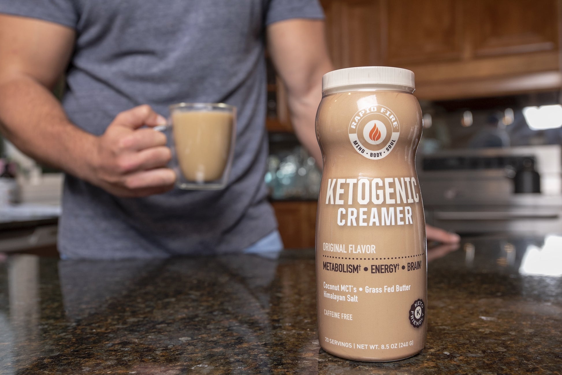 Ketogenic Creamer with Mcts, Grass Fed Butter, Himalayan Pink Salt, 8.5 Oz., 20 Servings