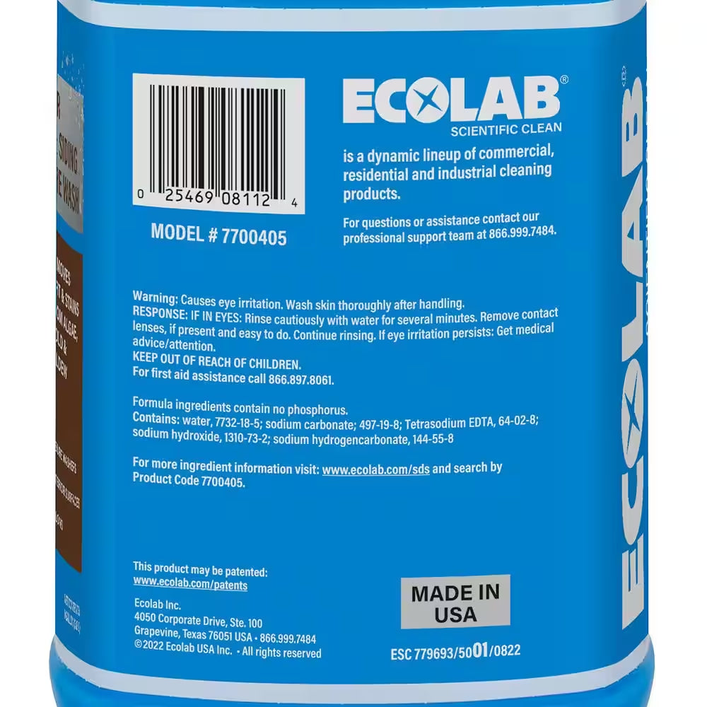 1 Gal. Exterior House and Siding Pressure Wash Concentrate Cleaner; Removes Algea, Mold and Mildew