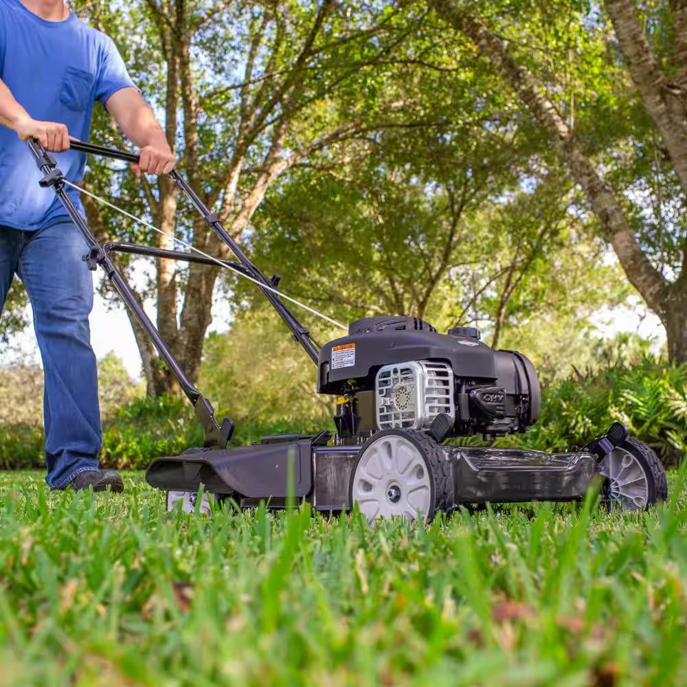 20 In. 125 Cc Briggs & Stratton Walk behind Gas Push Lawn Mower with 4 Wheel Height Adjustment and Prime 'N Pull Start