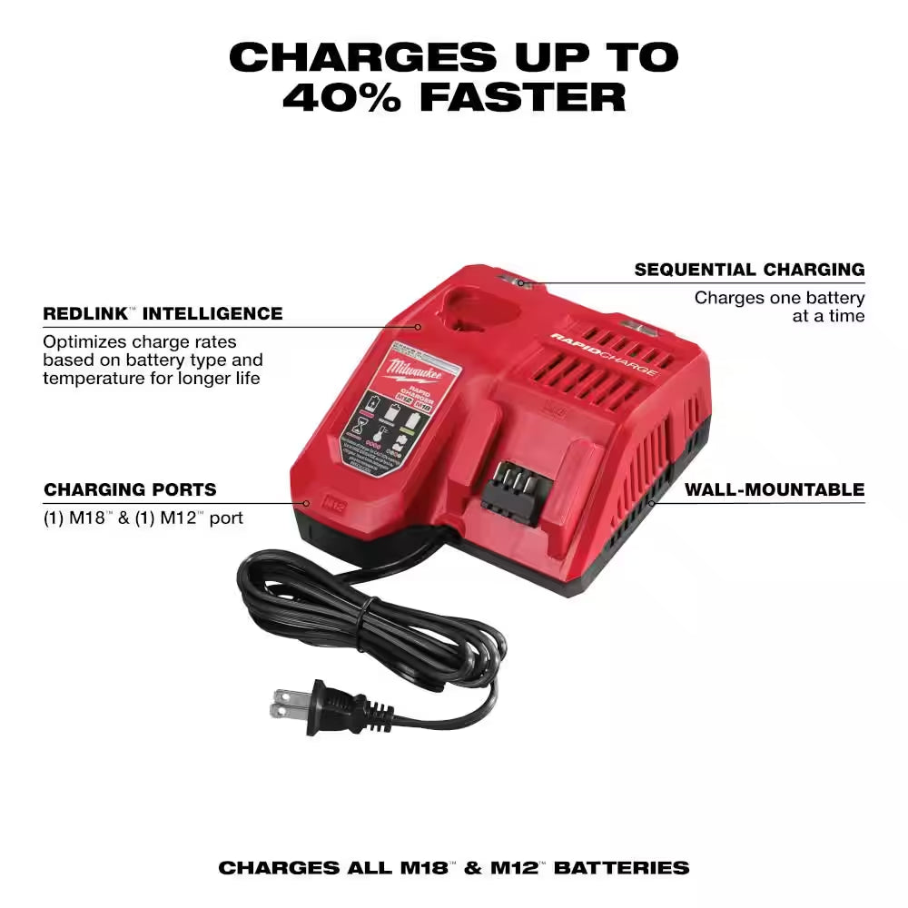 M18 18-Volt Lithium-Ion HIGH OUTPUT Starter Kit with XC 8.0Ah Battery and Rapid Charger