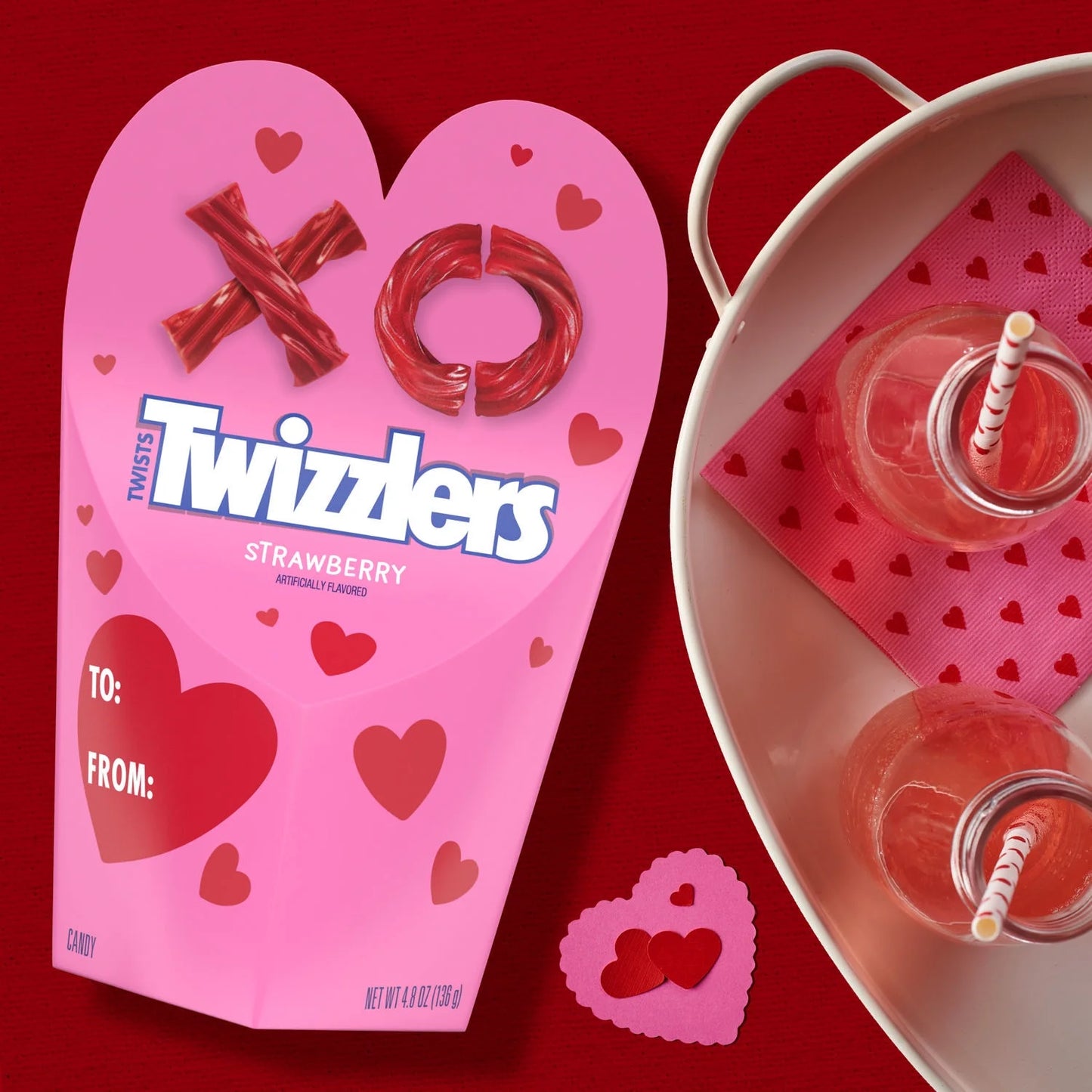 Twists Strawberry Valentine'S Day Candy, Gift Box 4.8 Oz