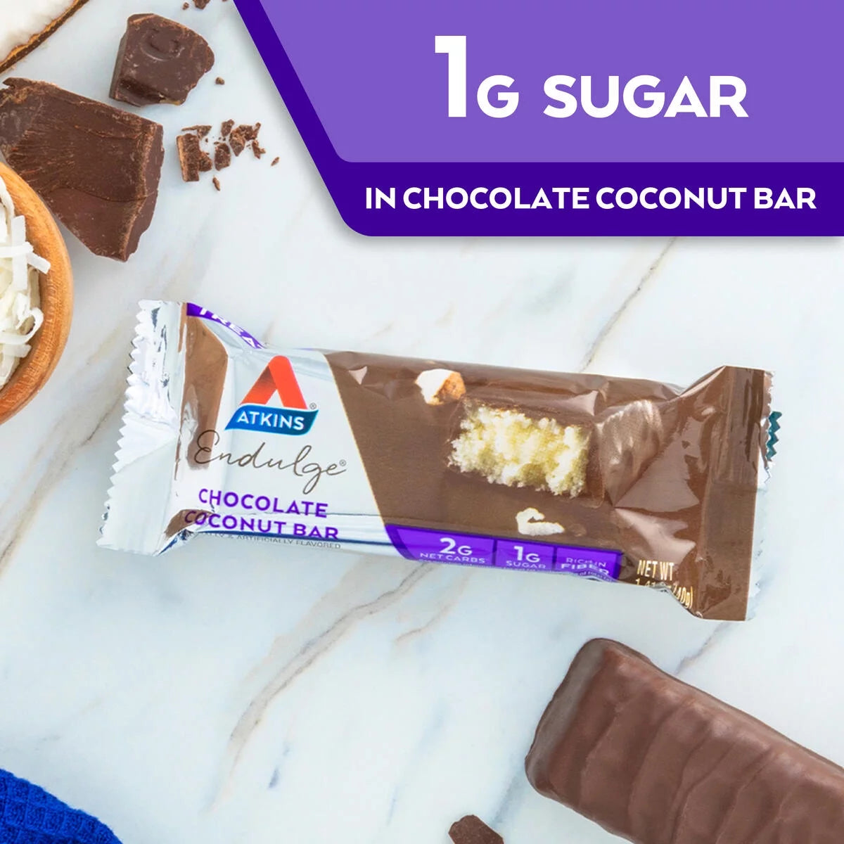 Endulge Chocolate Coconut Bars 5 Pk