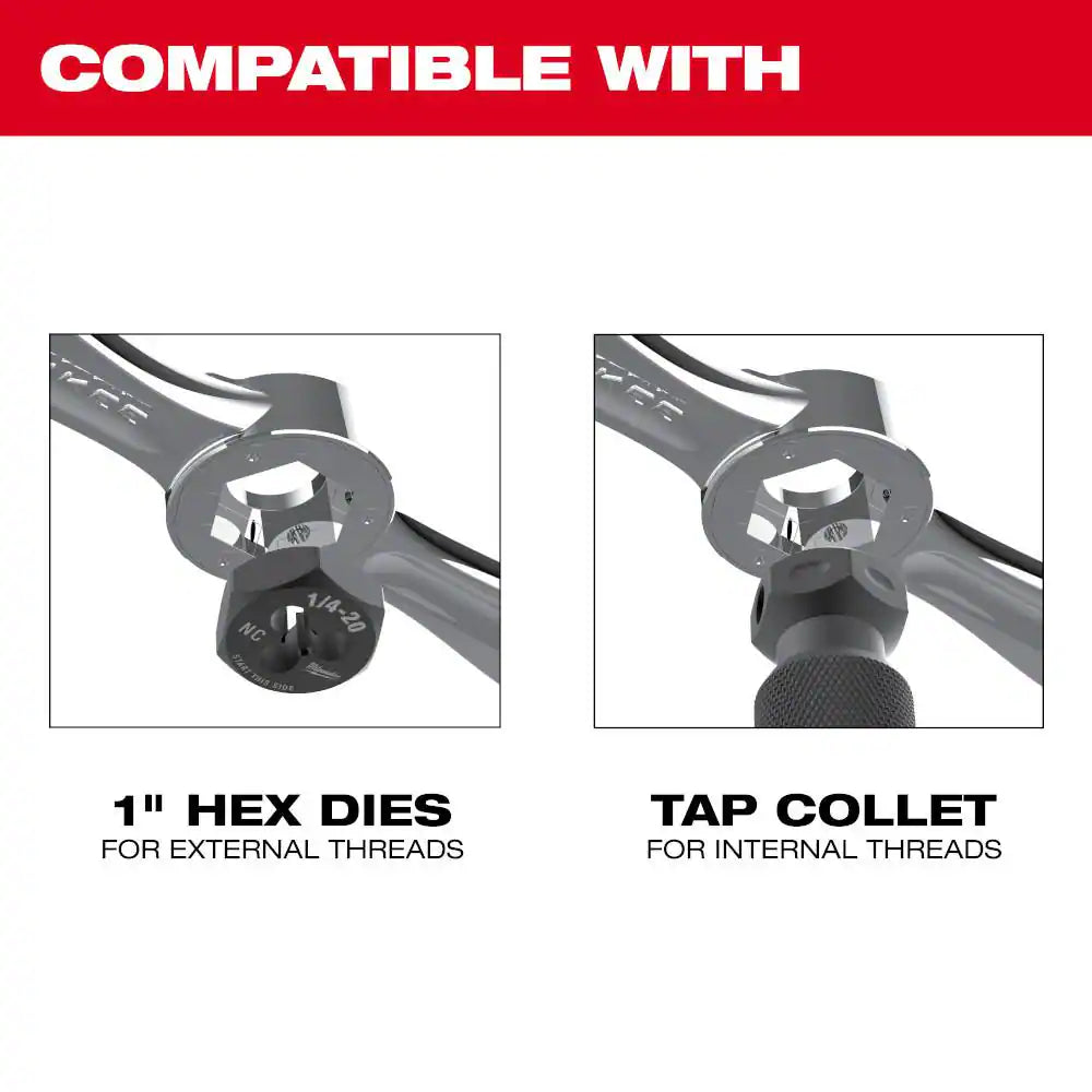 Hex-Lok 2-In-1 Tap and Die Threading Handle and Tap Collet Set (2-Piece)