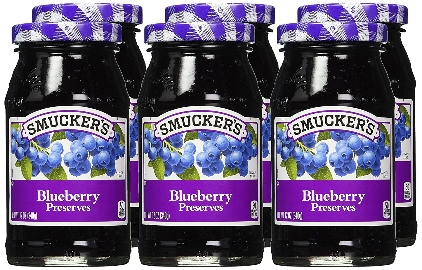 Smucker'S Blueberry Preserves, 12-Ounce (Pack of 6)
