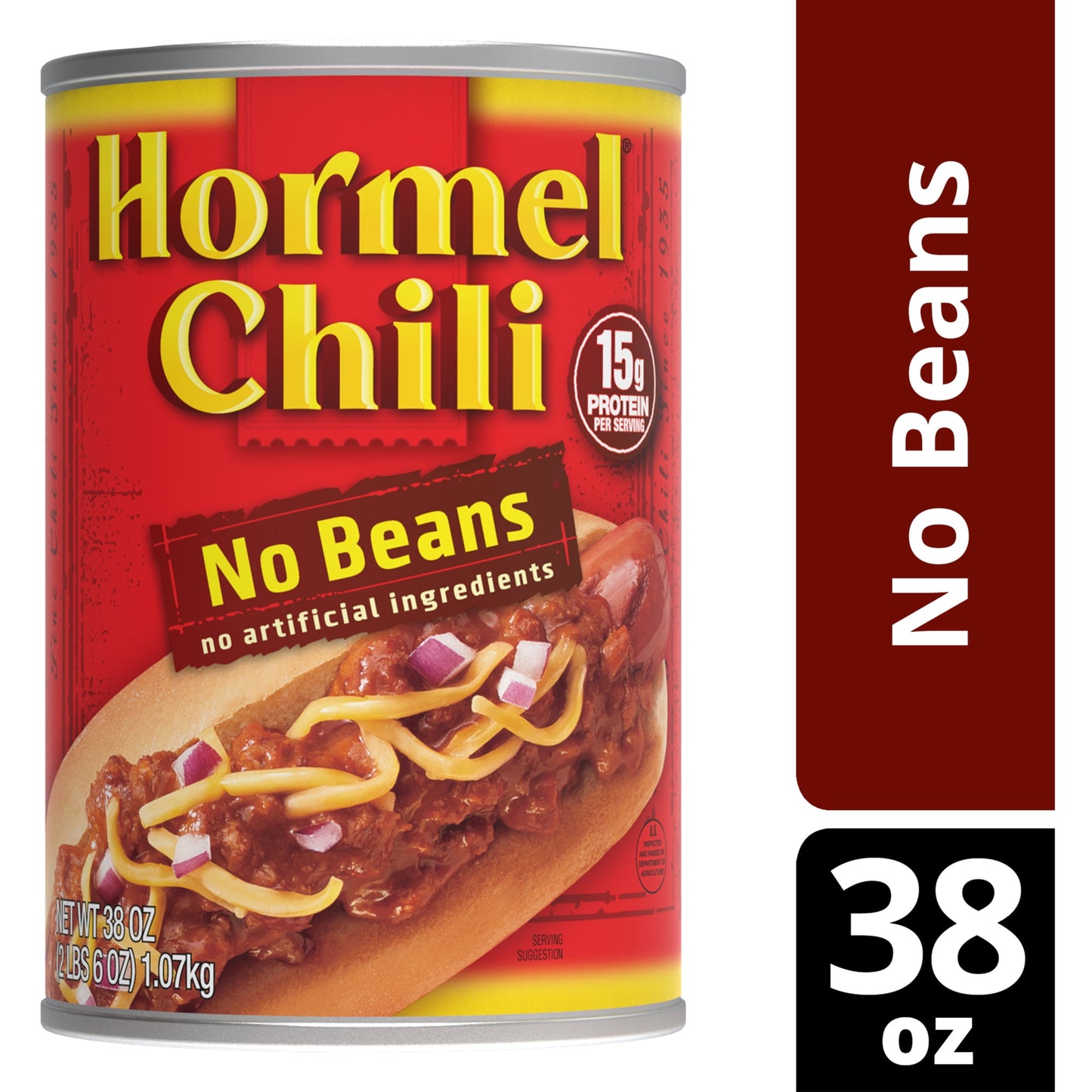 Chili, No Beans, No Artificial Ingredients, Steel Can 38 Oz