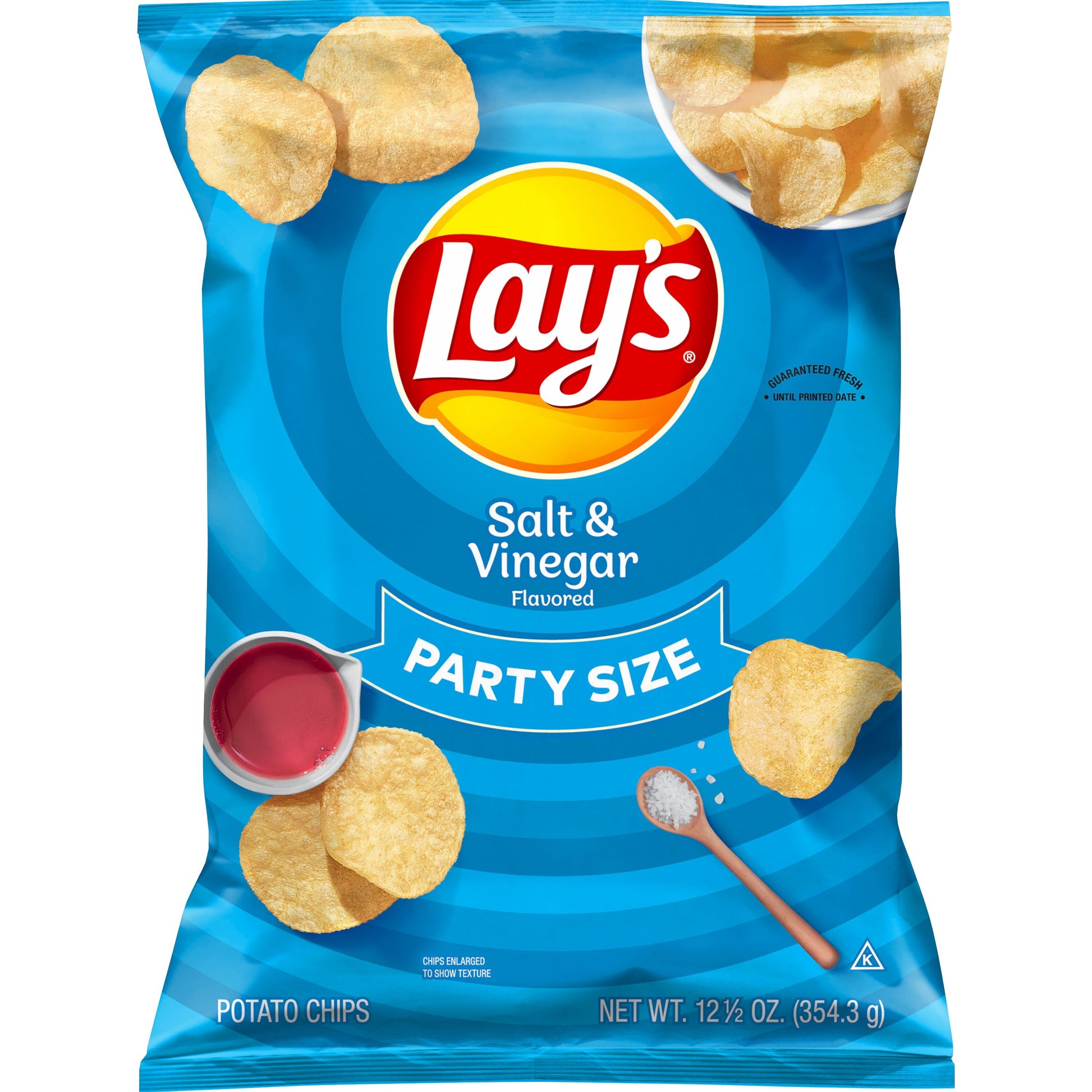 Salt & Vinegar Potato Snack Chips,Party Size, 12.5 Oz Bag
