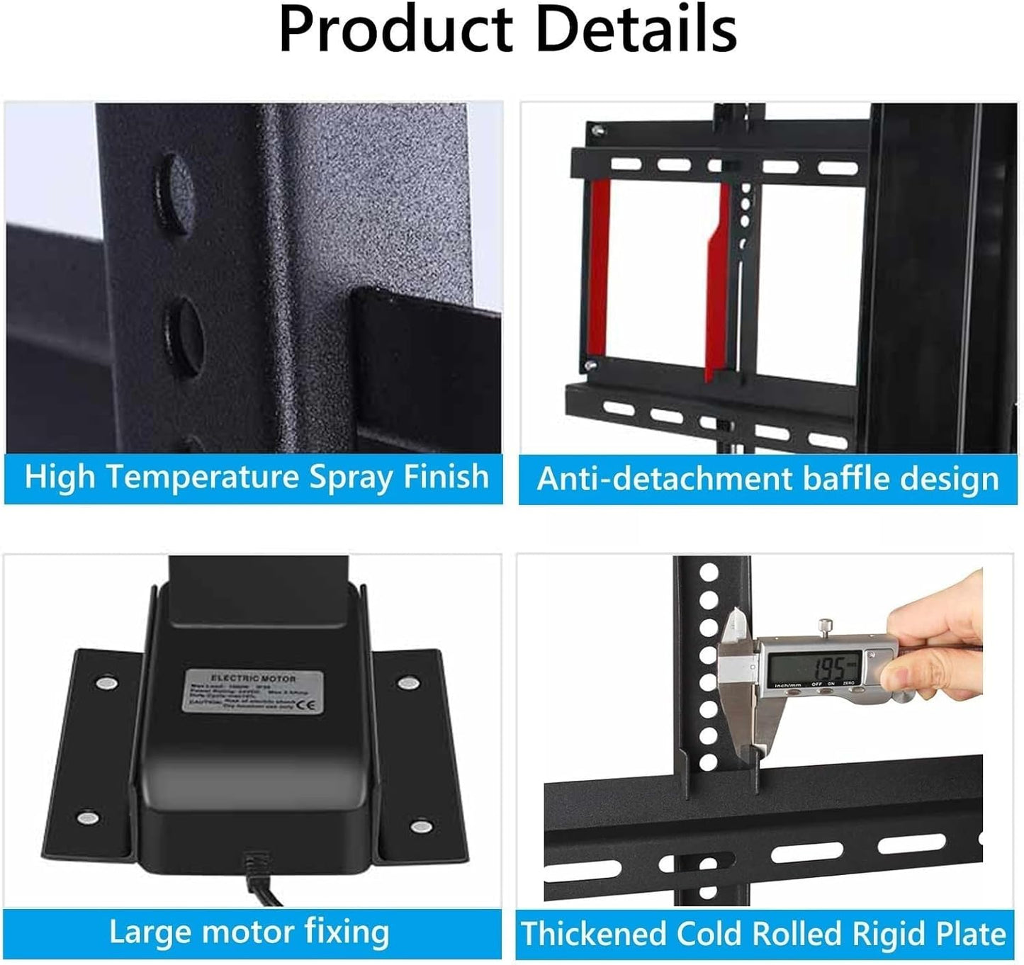 Telescopic Electric TV Lift - TV Floor Stand, Manual 360° Left and Right Rotation, Hide in Closet TV Lift, Fits 26-70 Inch LED Screens, with Load 60kg/132lbs