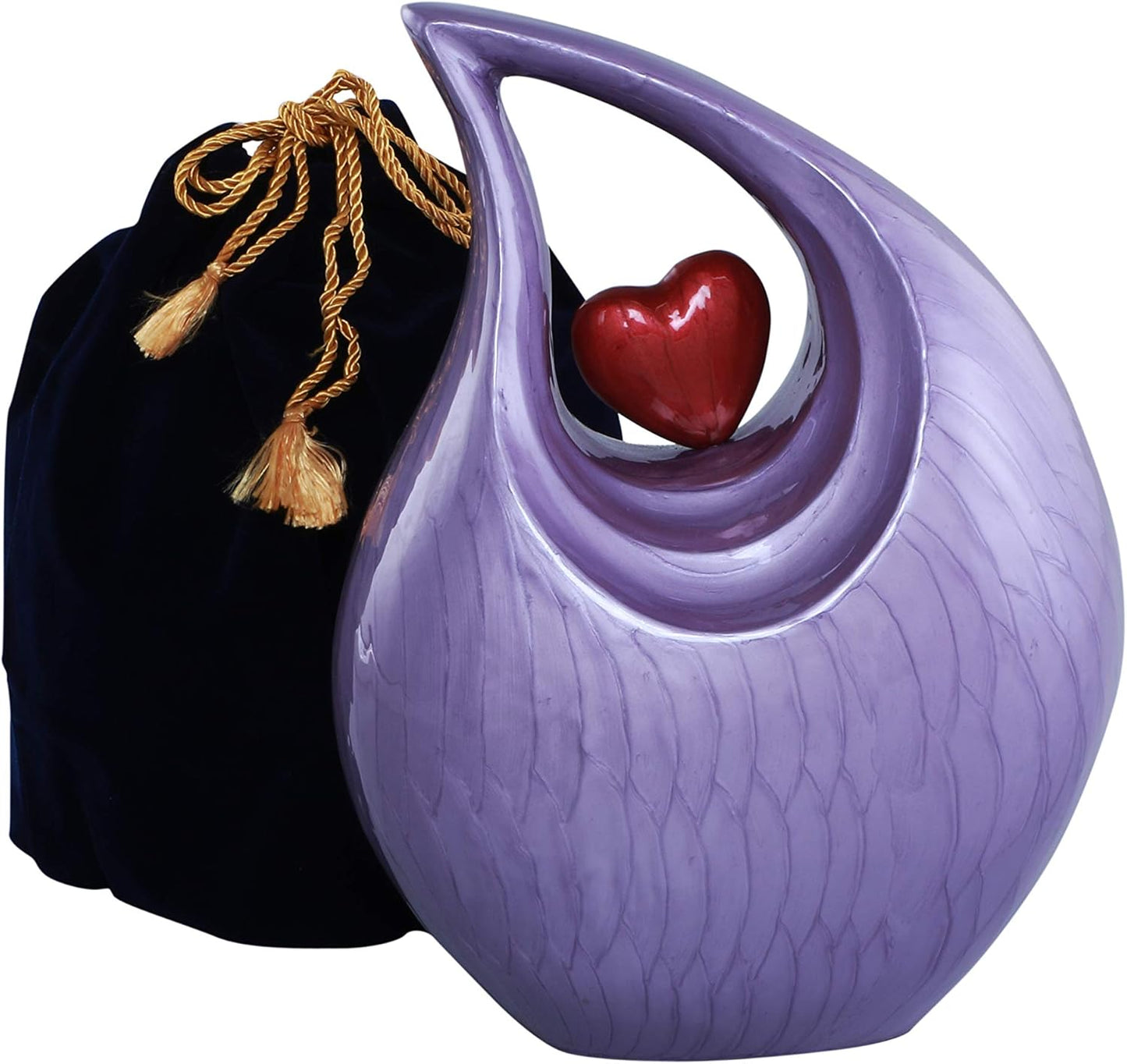 Customize &amp; Personalize Heart of Love Cremation Urns for Human Ashes - Decorative Urns,Urns for Human Ashes Female &amp; Male,Urns for Ashes Men &amp; Women,Funeral Urn (Adult Customize, Lavender)