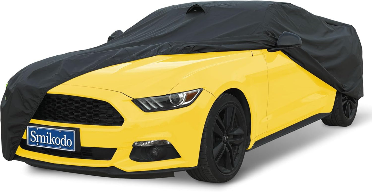 Car Cover Waterproof 7 Layers,Custom Fit Ford Mustang, Mustang car Cover Cold Snow Rain Sun UV Protection, Car Covers for Mustang GT/Cobra/Shelby/Bullitt/ECOBOOST