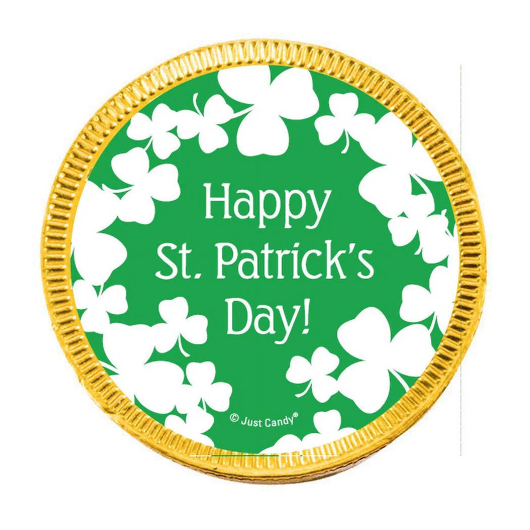 84Ct St. Patrick'S Day Candy Chocolate Coins Party Favors (84 Pack) - Clovers