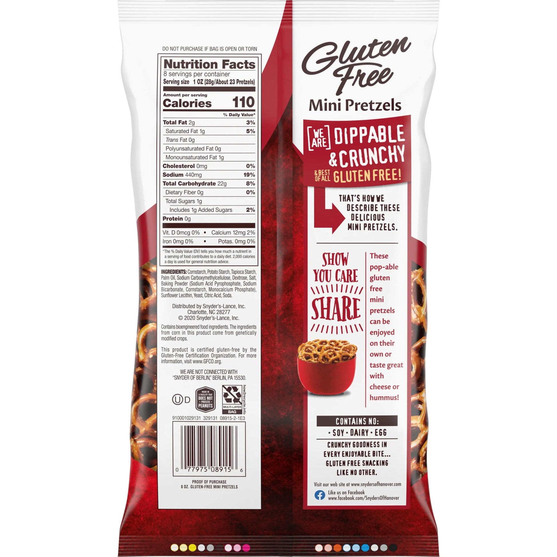 , Gluten Free Mini Pretzels, 8 Oz Bag