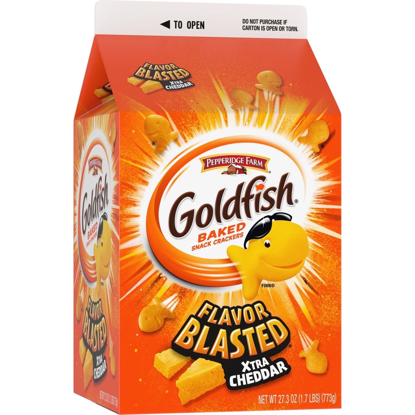 Flavor Blasted Xtra Cheddar Cheese Crackers, 27.3 Oz Carton