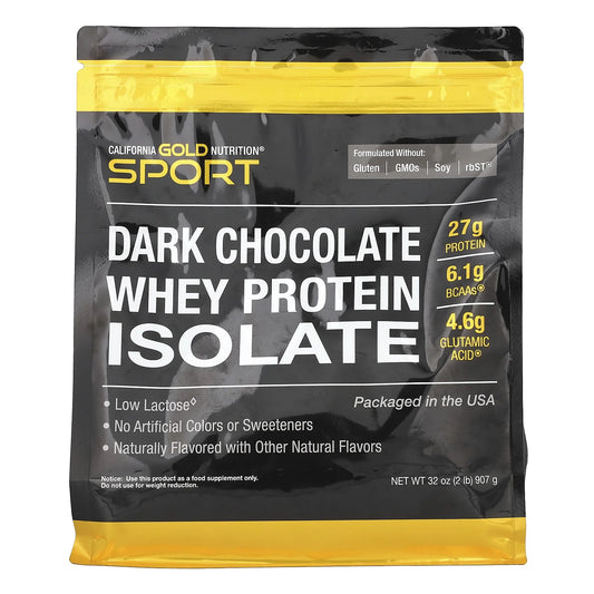 Sport, Dark Chocolate Whey Protein Isolate, 2 Lb (907 G)