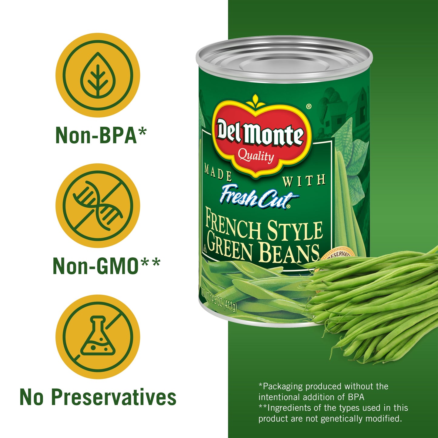 (6 Cans)  BLUE LAKE French Style Green Beans, 14.5 Oz Cans