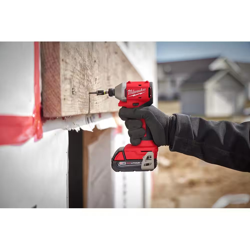 M18 18V Lithium-Ion Brushless Cordless 1/4 In. Impact Driver Kit with Two 2.0 Ah Batteries and Charger