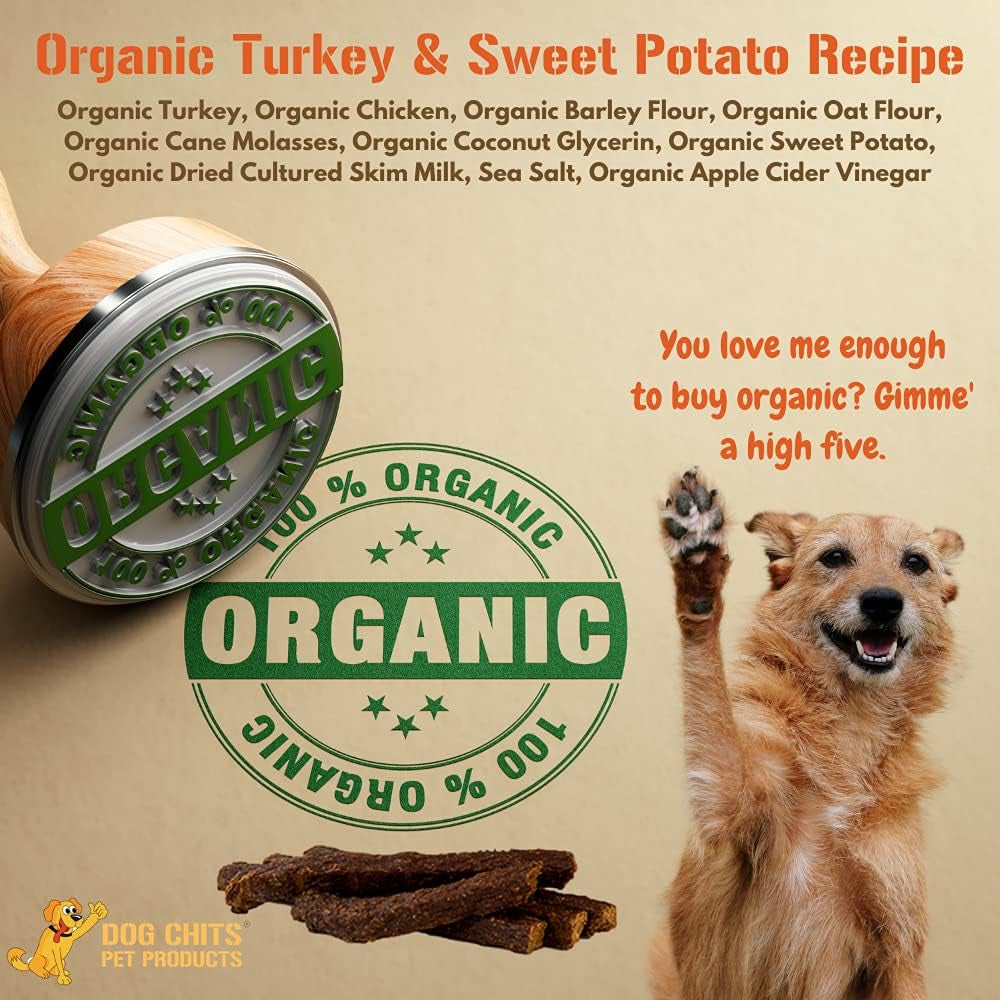 Turkey and Sweet Potato Soft Chew for Dogs - Dog and Puppy Chews | Made in USA | Organic Turkey | All-Natural Treats | Large & Small Dogs | Organic Sweet Potato | 4 Oz.