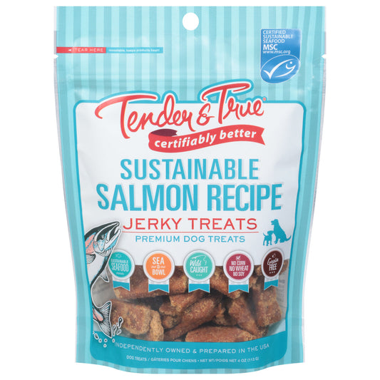 Tender and True Treat Dog Smoked Salmon Jerky 4 Oz (Pack of 10)