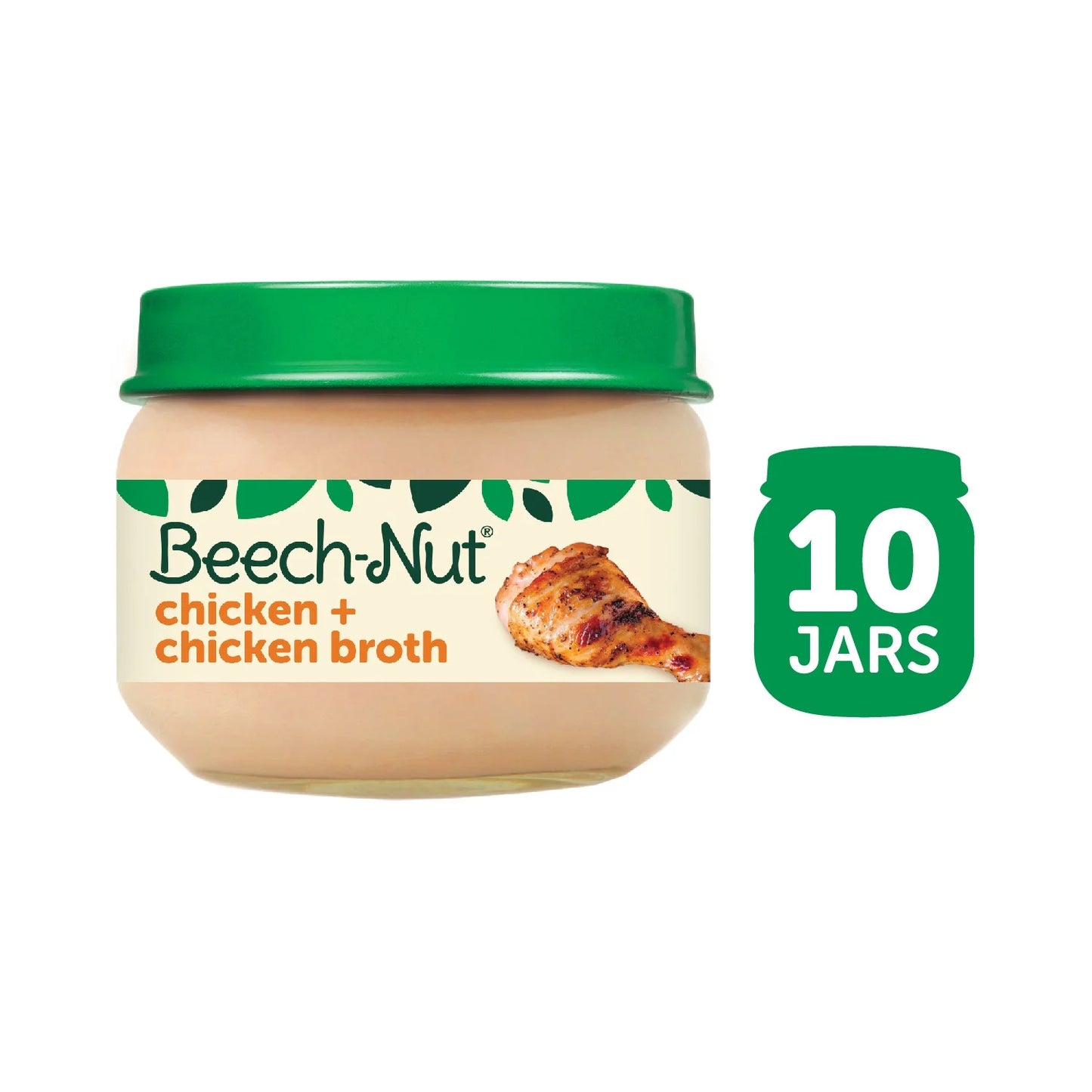 Stage 1 Baby Food, Chicken & Chicken Broth, 2.5 Oz Jar (10 Pack)