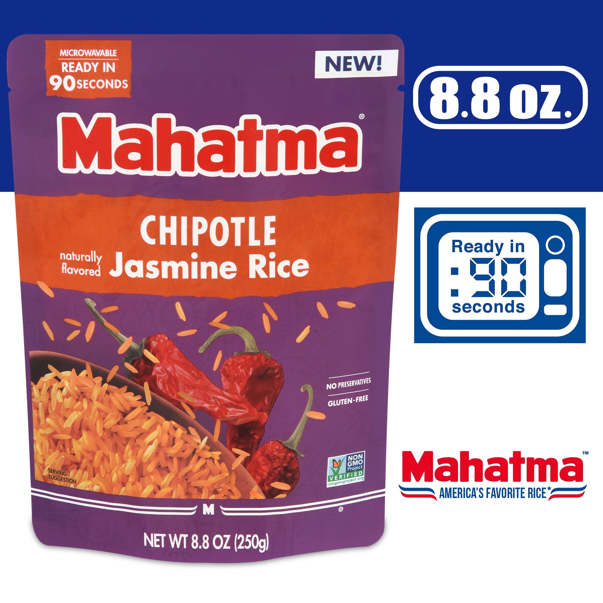 Ready-To-Heat Chipotle Jasmine Rice, 8.8 Oz Bag