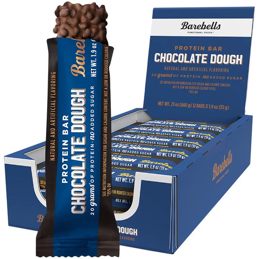 Protein Bars Chocolate Dough - 12 Count, 1.9Oz Bars - Protein Snacks with 20G of High Protein